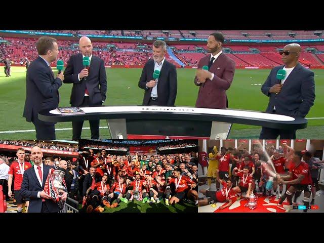 Roy Keane Ian Wright And Wayne Rooney Crazy Reacts To Man United Win FA Cup Erik ten Hag Interview