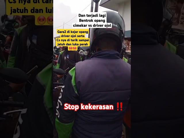 Bentrok lagi OPANG CIMEKAR VS DRIVER OJOL #indriver #ojolbandung #grab #gojek #viralvideo #fyp