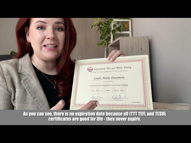 What a TEFL/TESOL Certificate from ITTT Looks Like