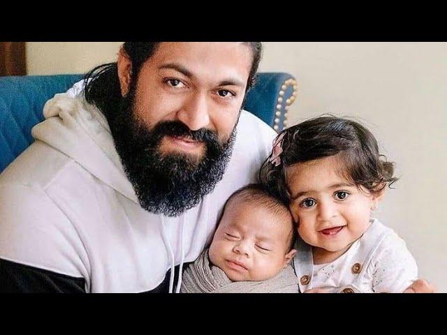 Rocking start yash with son and daughter Ayra & Yatharv... #youtubeshorts #rockingstaryash