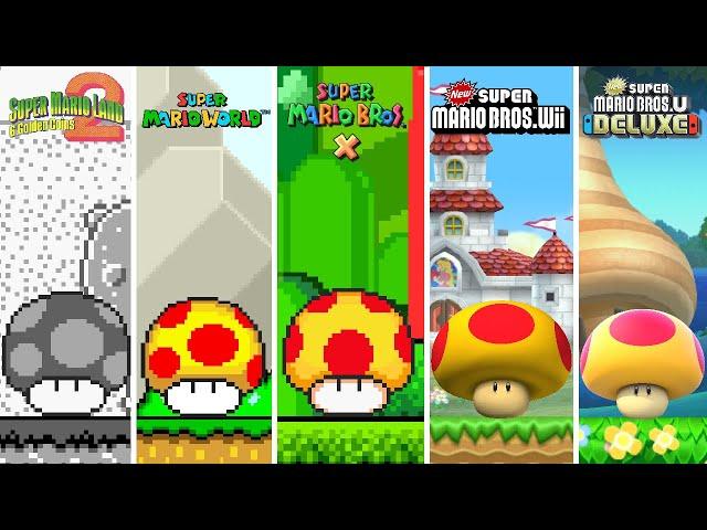 Mega Mushrooms in Mario Games