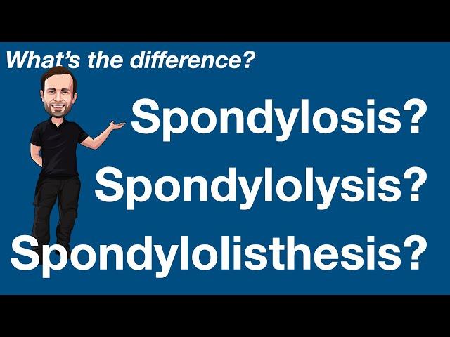 The difference between Spondylosis Spondylolysis Spondylolisthesis