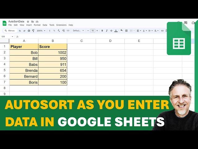 How to Automatically Sort Data in Google Sheets | Sort as You Type