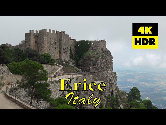 Erice and the west coast of Sicily, Italy in 4K (UHD) HDR