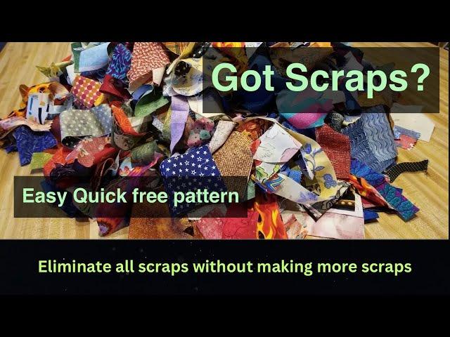 Scrappiest Easiest Quilt Pattern EVER ~ tackle that scrap mountain