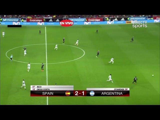 España vs Argentina 6-1 partido completo  FULL HD 03/27/18.