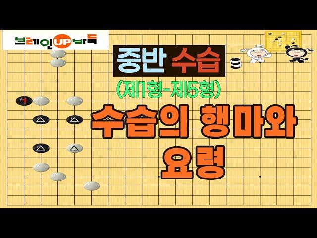 바둑강좌 #51-중반-수습의 행마와 요령(제1형-제5형)