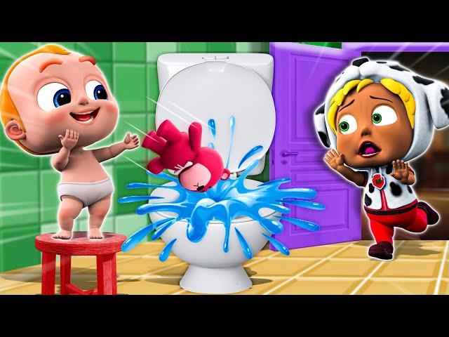 Monster In The Toilet Song + Grocery Store Song and More Nursery Rhymes & Kids Songs