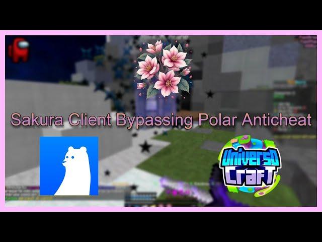 Best Free Minecraft Hack 1.8.9 - Sakura Client Bypassing Polar Anticheat | Universocraft