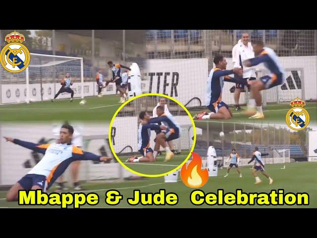 Wow!Mbappe and Bellingham INSANE Shooting Battle at TrainingSee Bellingham& Mbappe New Celebration