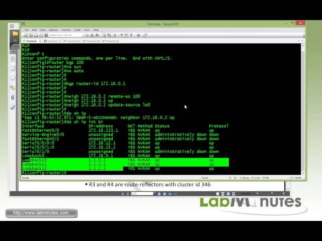 LabMinutes# RS0069 - Cisco BGP Route Reflector (Part 1)