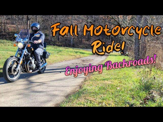 Fall Motorcycle Ride! Enjoying some back roads on my vintage yamaha!