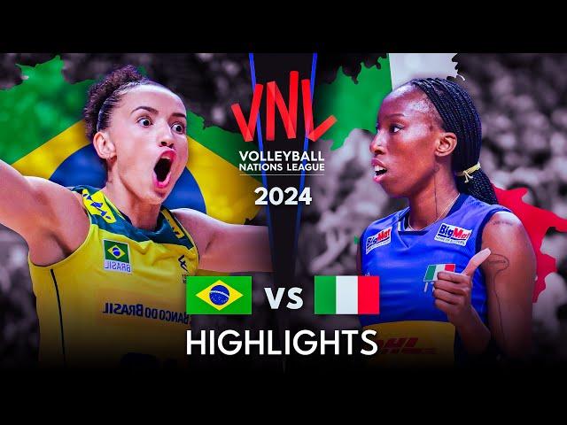  BRAZIL vs ITALY  | Highlights | Women's VNL 2024