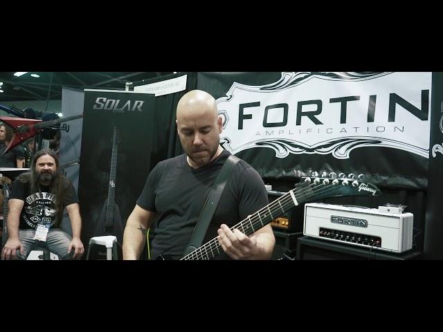 Greg Kubacki (Car Bomb) demos the EVIL PUMPKIN and CALI at the Fortin Amps booth - NAMM 2020