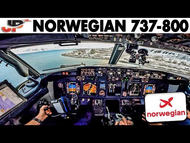 Norwegian 737-800 ️Arctic Cockpit Adventure to Svalbard