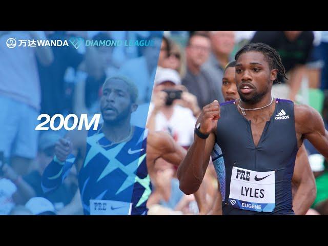 Noah Lyles breaks the Eugene meeting record in the 200m - Wanda Diamond League 2021