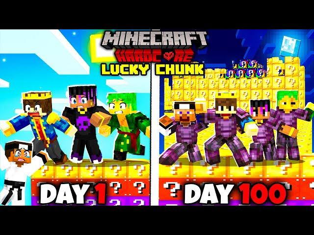 100 Days on ONE LUCKY CHUNK in Hardcore Minecraft 