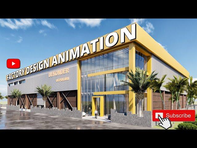 3d Architectural Animation of a Factory/Warehouse Building