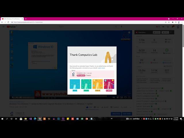 Computics Lab got SUPER THANKS from YouTube | Thank You Subscribers & Viewers | Thanks YouTube