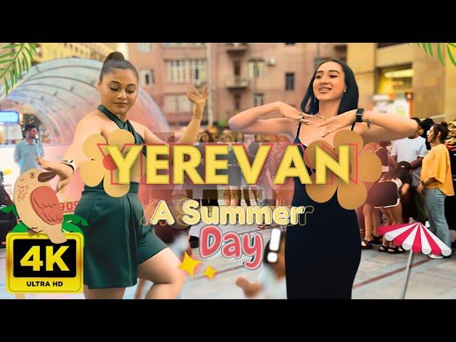 Walking Tour in Yerevan, Armenia  - A Summer Day - August 2024 - 4K 60FPS