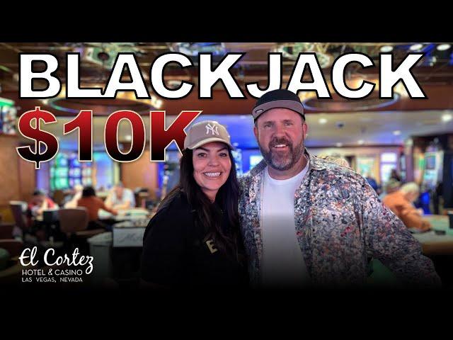 HIGH-LIMIT Blackjack at El Cortez in Vegas! Starting with $10,000 | Jackpot Slot Spot