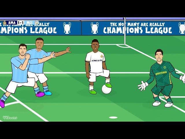 REAL MADRID 3-3 MAN CITY Champions League Goals Highlights (Silva Rodrygo Foden Gvardiol Valverde)