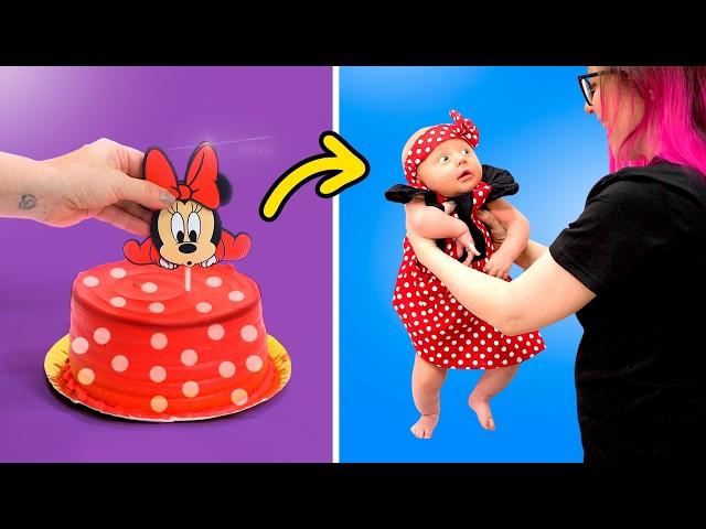 FIZ A FESTA DE 1 MÊS DA MELISSA COM TEMA DA MINNIE ️ DIY de TODAS as ideias e Decorações