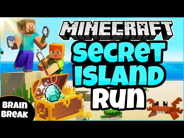  Minecraft Secret Island Treasure Run  Fitness Run | Brain Break | GoNoodle Inspired