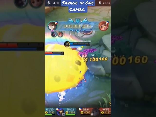 Savage in One Combo Challenge With Using Gusion #shorts #viral #mlbb #gusionsavage #gusion #fyp