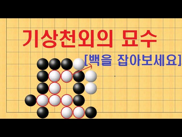 바둑 묘수 사활 - 기상천외의 묘수를 발견하면 백을 잡을 수 있습니다.