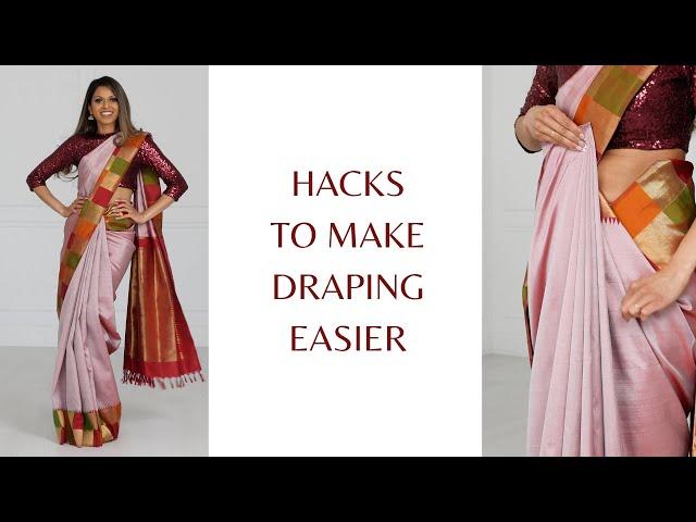 Hacks to Make Draping Easier | Styles of Saree Draping | How to Drape a Saree Perfectly | Tia Bhuva