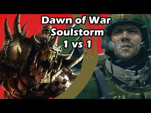 Dawn of War Soulstorm: 1 vs 1 Imperial Guard (Calvin Klein) vs Orks (Nubz)