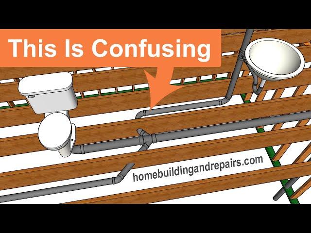 Toilet And Shower Wet Venting For Plumbing Drain Pipes In Floor Framing - Project #1
