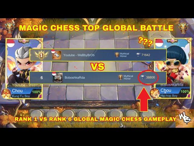 RANK 1 VRS RANK 6 GLOBAL - BATTLE OF STRATEGY - BEST MAGIC CHESS SYNERGY - Mobile Legends Bang Bang