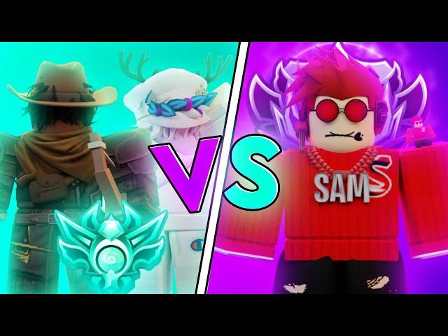 Youtuber vs 4 PLATINUM Players In Roblox Bedwars