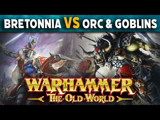 Bretonnia VS Orcs & Goblins - Warhammer The Old World Live Battle Report