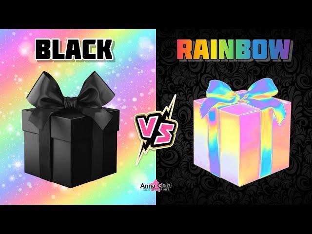 4k CHOOSE YOUR GIFT!  RAINBOW VS BLACK!   Anna Gold 