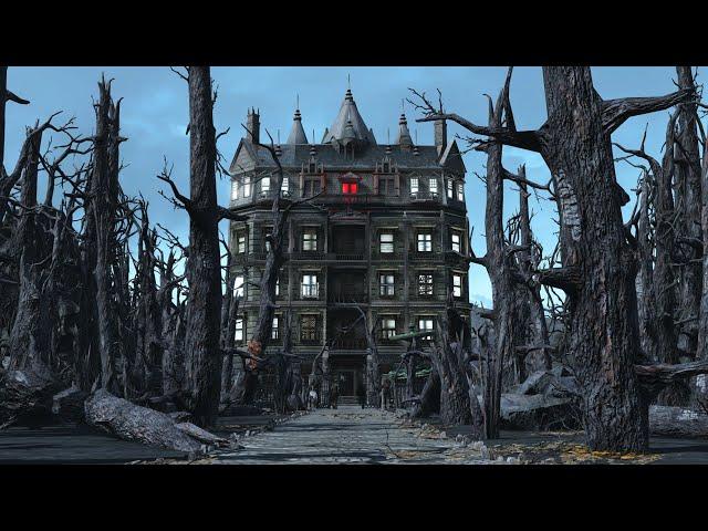 Huge HAUNTED MANSION in Fallout 4! A Scary Settlement Settlement Tour