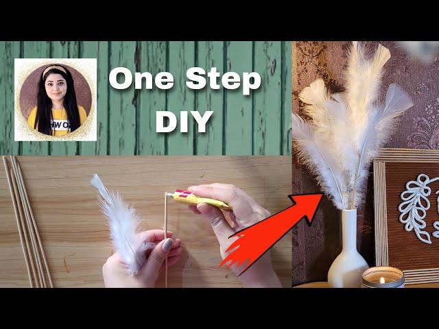 EASY DIY WITH FEATHERS || ONE EASY STEP AND YOUR CRAFT READY || ELEGANT #decor || TUTORIAL VIDEO