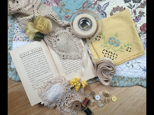 Junk Journal Thrift Haul Fabric Edition Lace, Trim, Ephemera, Haberdashery, all kinds of fun stuff!