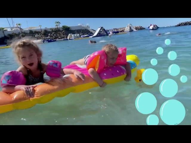 Day at the beach with kids // MAKING SAND CASTLES AND SWIMMING IN THE SEA - V&K Fun Club #tenerife