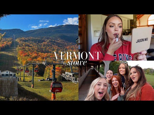 FALL VLOG  get ready with me in vermont, stowe fall foliage, best food spots, cozy girls trip!