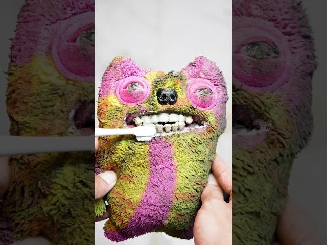 Immersive Cleaning Of Cute Monster Dolls, Dirty And Brand New#cleaning#decompression