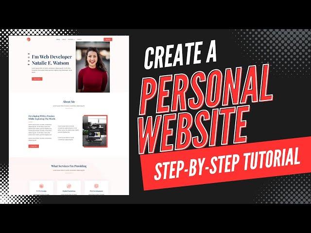 How To Create A Personal Website In WordPress  - Personal Website Design Tutorial!