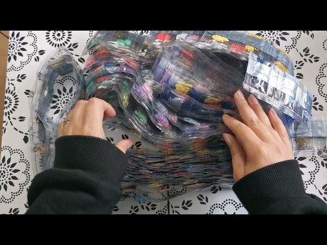 Organizing Extra Diamonds! UNBOXING ARTDOT 445 Square DMC Drill Set for Diamond Painting