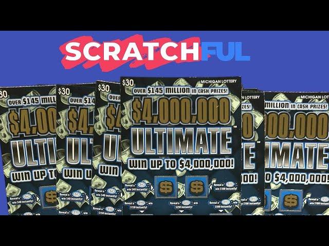 PROFIT AGAIN!!!Michigan Lottery $30 $4 Mil Ultimate Book And Playing Live On Scratchful.com!