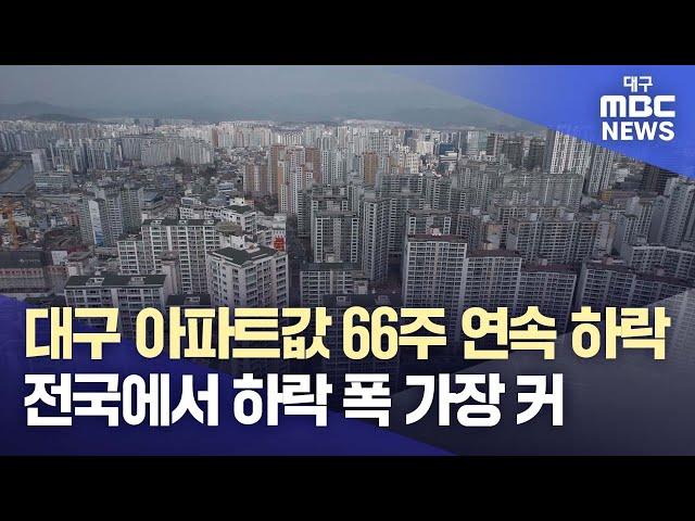 대구 아파트값 66주 연속 하락···전국에서 하락 폭 가장 커 | 대구MBC뉴스