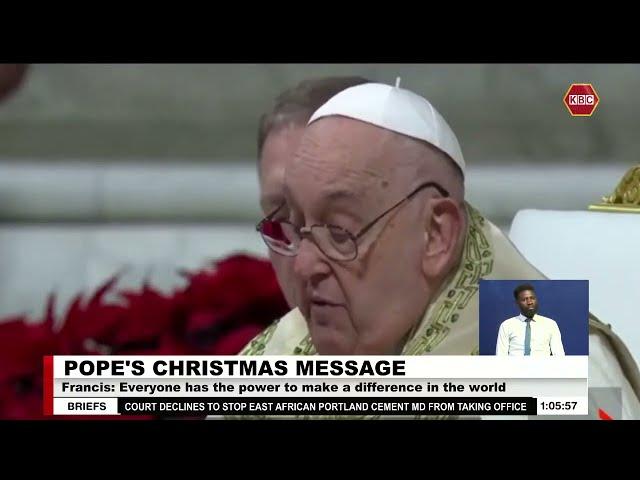 Pope Francis Xmas Message: Everyone has the power to make a difference in the world