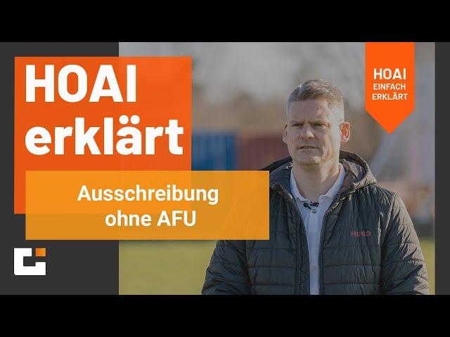 HOAI erklärt: Veröffentlichung der Ausschreibung ohne Planung!