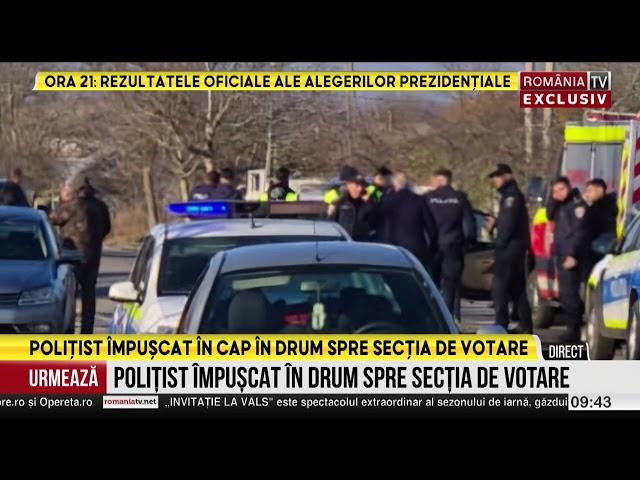 Politist impuscat in cap in drum spre sectia de votare